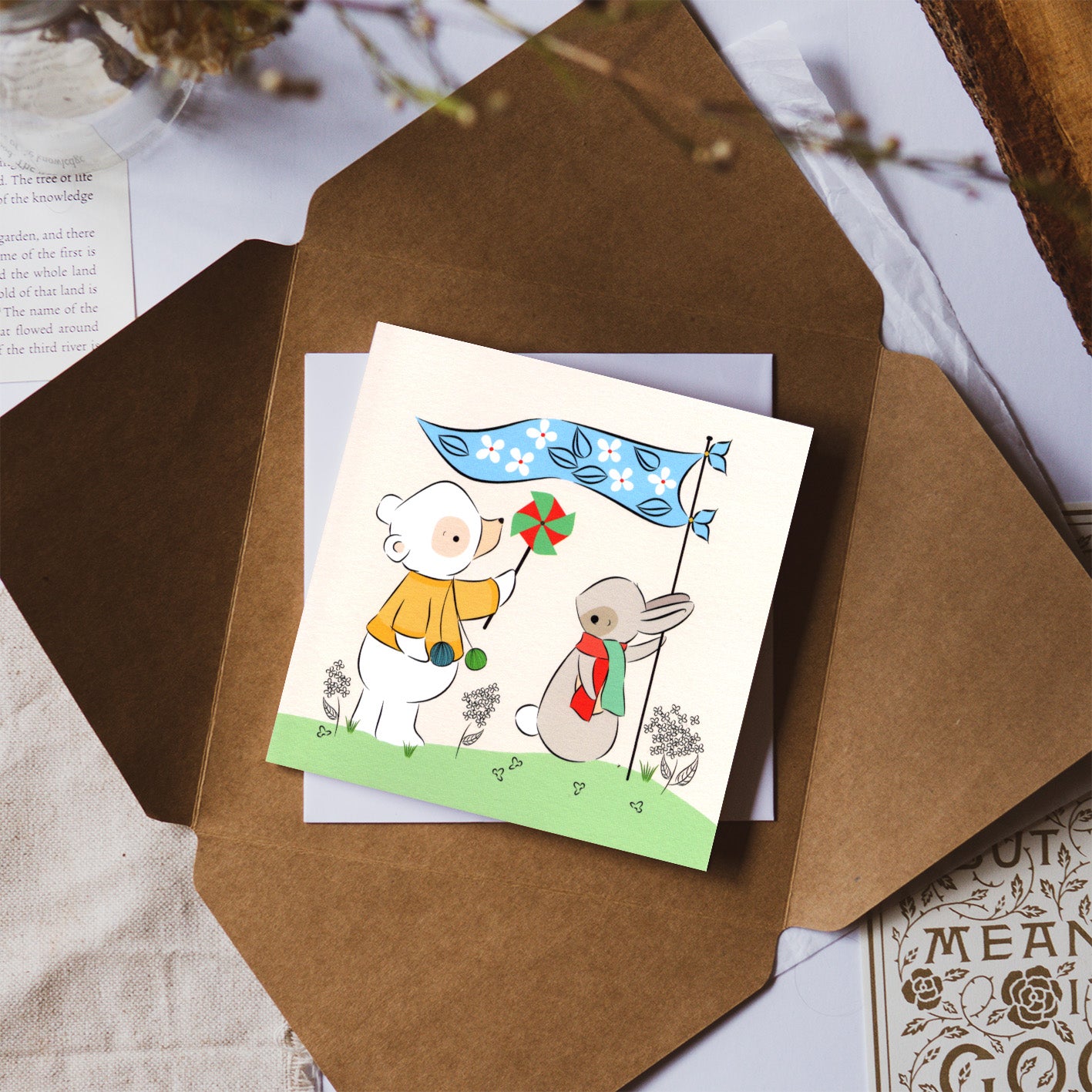 Gentleness | Rabbit & Bear Card